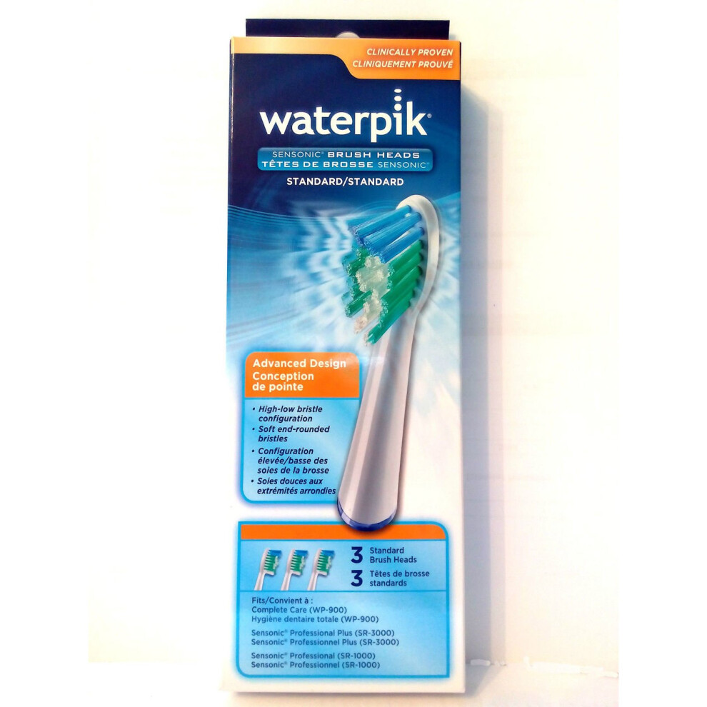 Waterpik sr1000 sr3000 brush heads standard large genuine toothbrush head