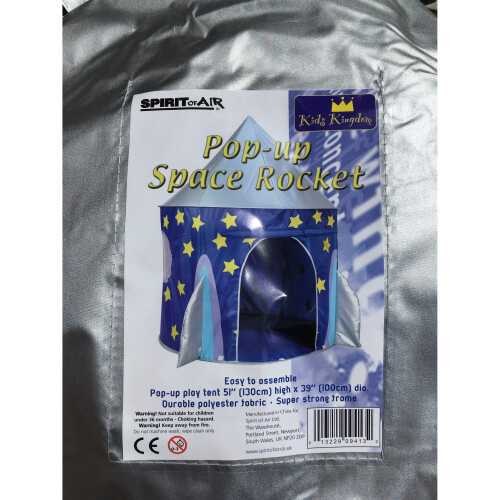 Spirit of Air Kids Kingdom Pop Up Space Rocket Play Tent 1