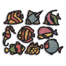 Roylco R52087 Roylco Tropical Fish Stained Glass Frames 24 frames