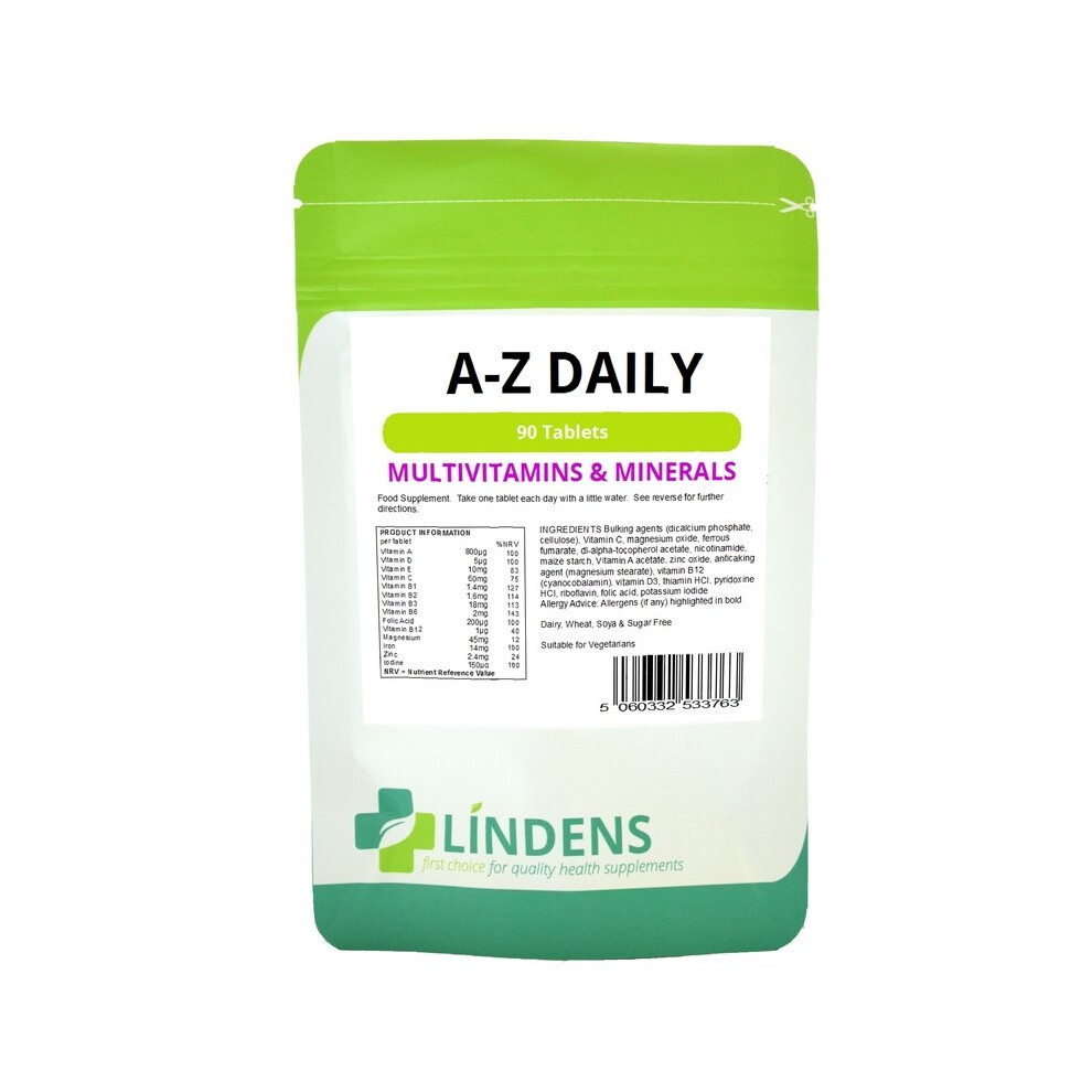 Multivitamins A-Z Daily 90 Tablets Lindens H+N (3763)