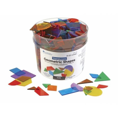 Learning Resources Learning Resources Διαφανή Γεωμετρικά Σχήματα - 408 Τεμάχια, Για Προσχολική Ηλικία 4+