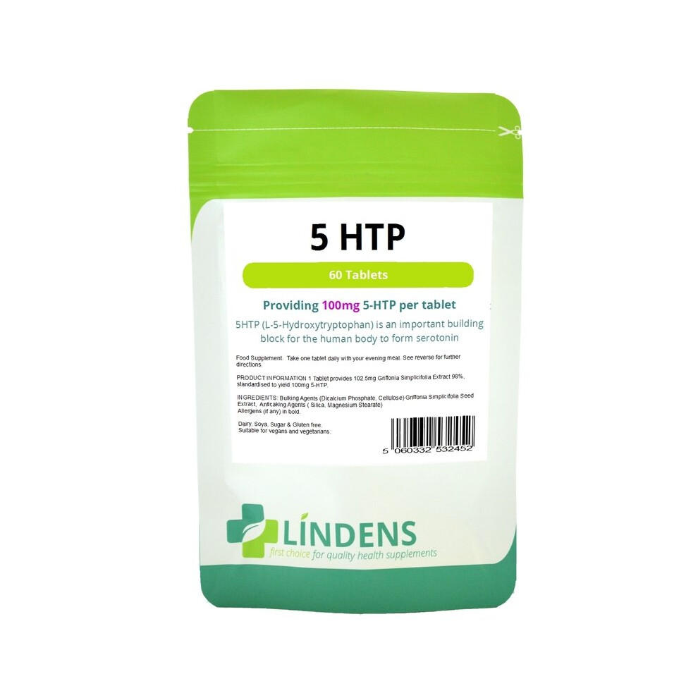 Lindens 5-HTP 400mg 60 tablets 5 HTP 5HTP L-5-hydroxytryptophan Griffonia