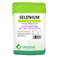 Lindens Selenium 100mcg with Yeast & Zinc Oxide 100 tablets Powerful Antioxidant