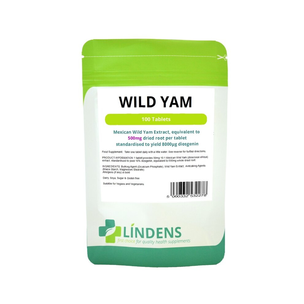 Lindens Mexican Wild Yam Extract 500Mg 100 Tablets Diosgenin