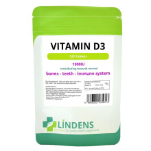 Lindens Vitamin D3 1000IU 120 Capsules LIN5613/1 - High-Quality D3 Supplement for Immune & Bone Support