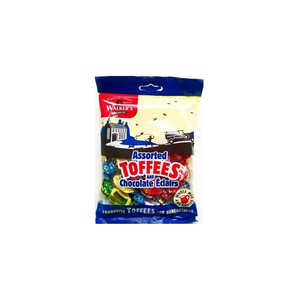 Walkers Assorted Toffees & Chocolate Eclairs (12 X 150G)