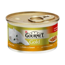 Gourmet Gold Duck & Turkey in Gravy Cat Food - 85g Can, Case of 12