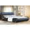 Comfy Living (4ft6 Double, Black) Chase LED Faux Leather Bed Frame 1