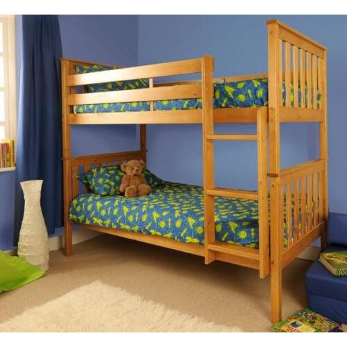 Comfy Living (Caramel) Chelsea Wooden Bunk Bed