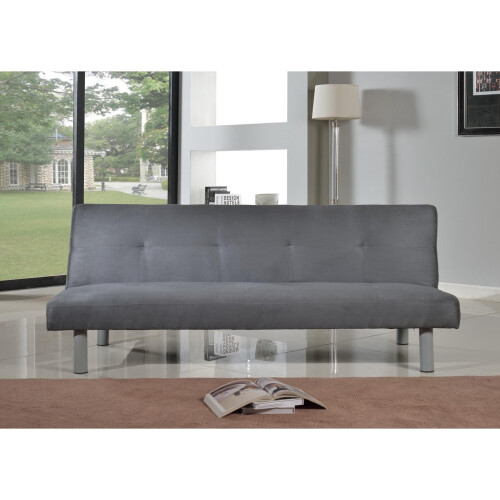 Comfy Living (Grey) Byron Faux Suede Sofa Bed