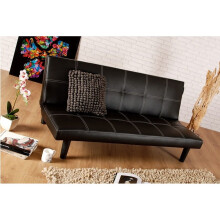 (Brown) Comfy Living Brisbane Faux Leather Sofa Bed