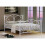 Comfy Living (4ft6 Double, White) Isabelle Metal Bed Frame 1