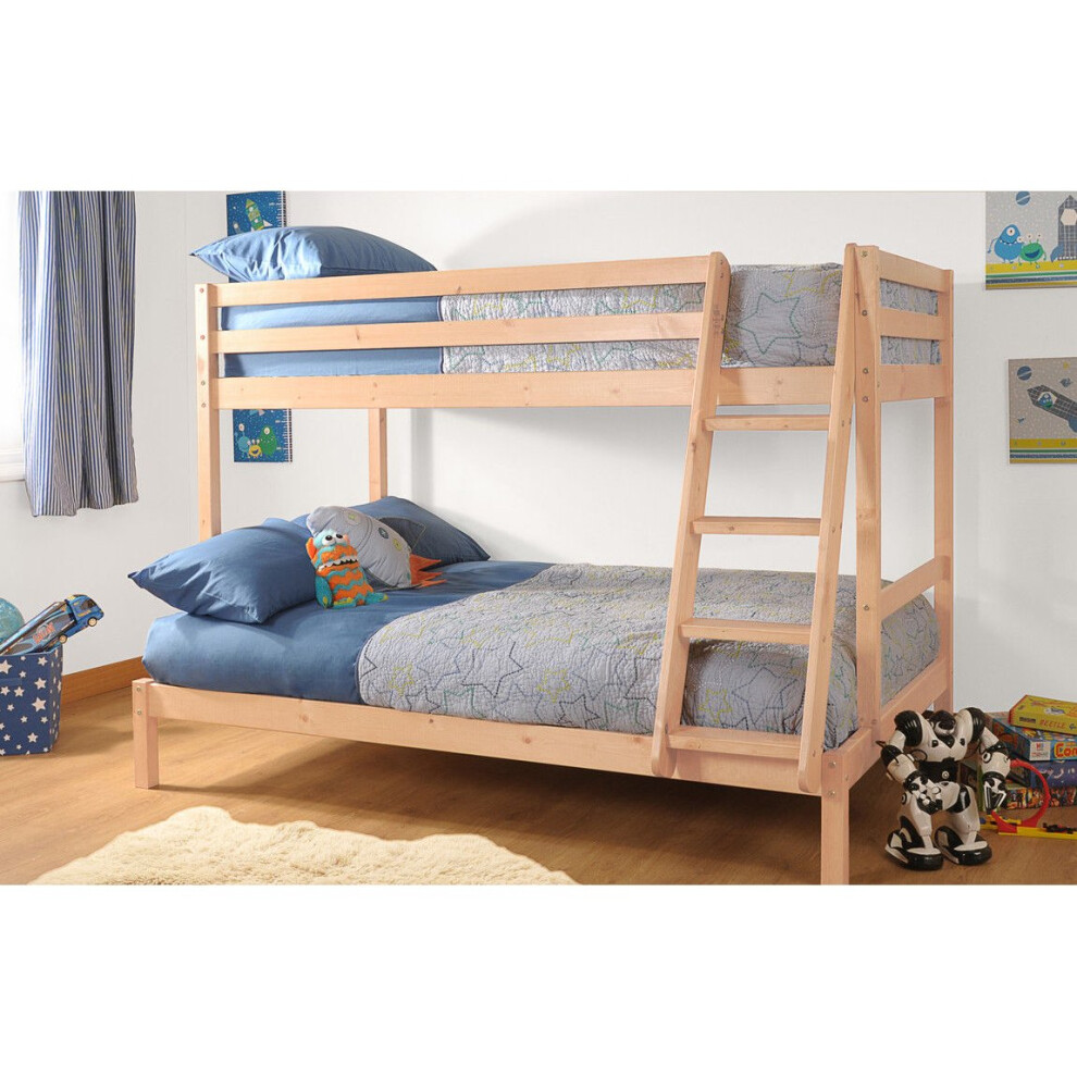 Comfy Living (Natural) Bexley Wooden Triple Bunk Bed Not,Specified