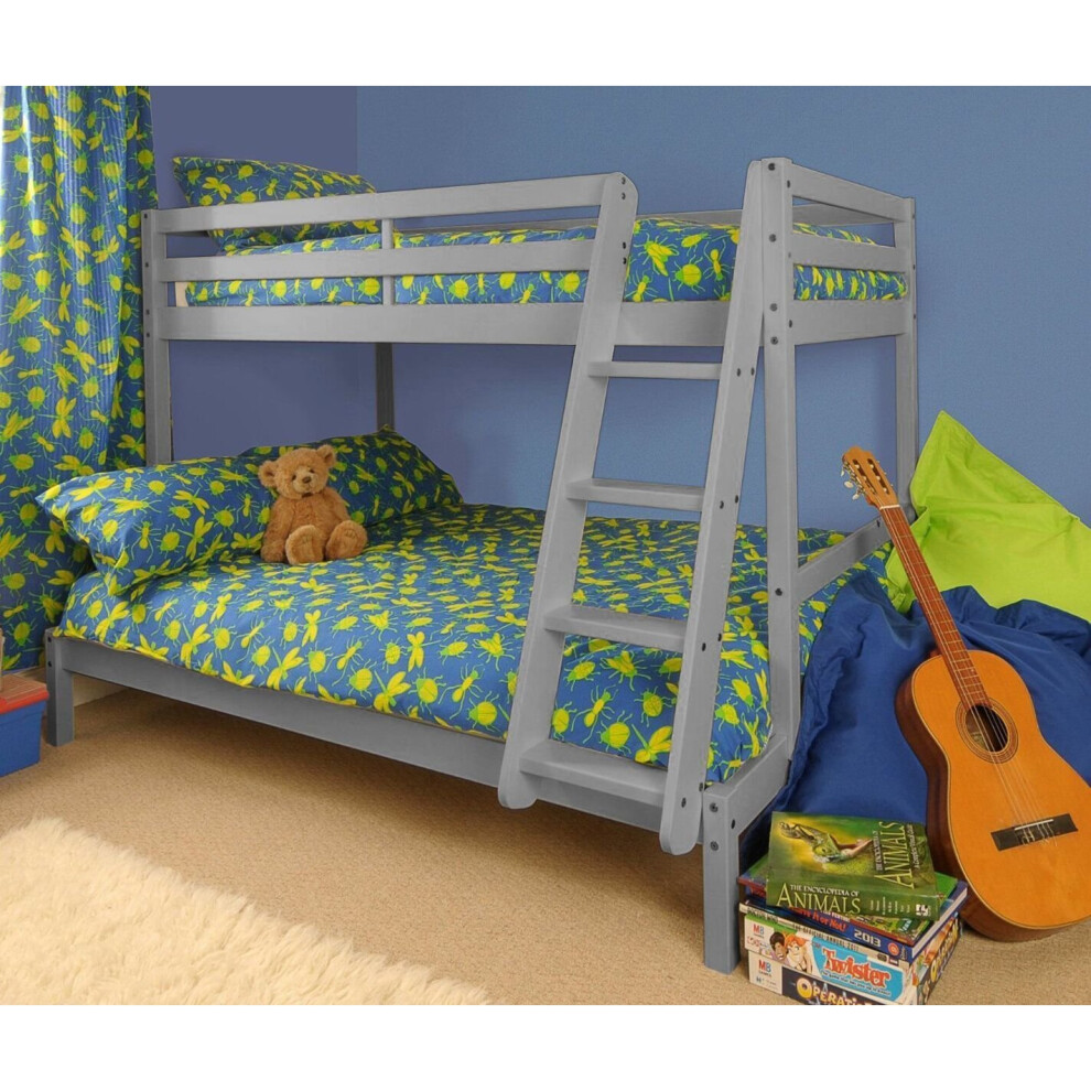 Comfy Living (Grey) Bexley Wooden Triple Bunk Bed Not,Specified
