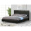 Comfy Living (4ft6 Double, Black) Easton Faux Leather Bed Frame 1