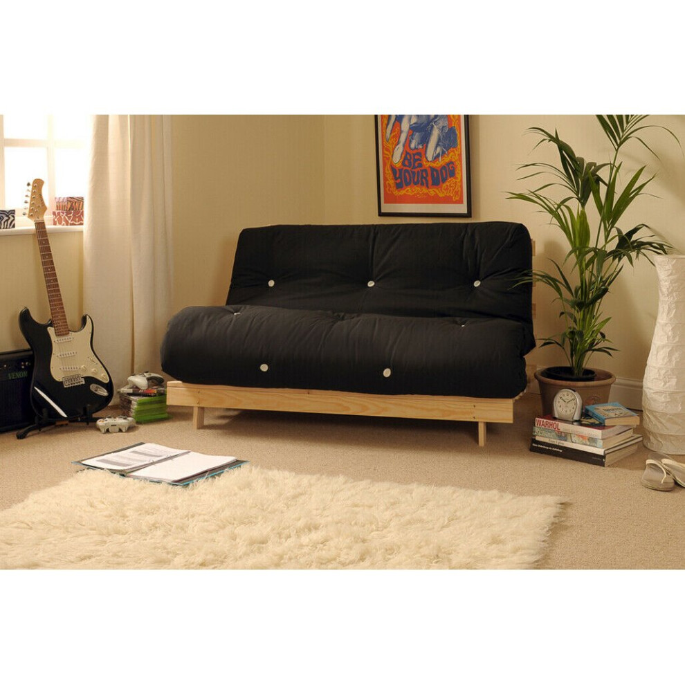 (Black, 4ft6 Double) Ayr Luxury Futon Set-image-OPC-PTPQY6-NEW