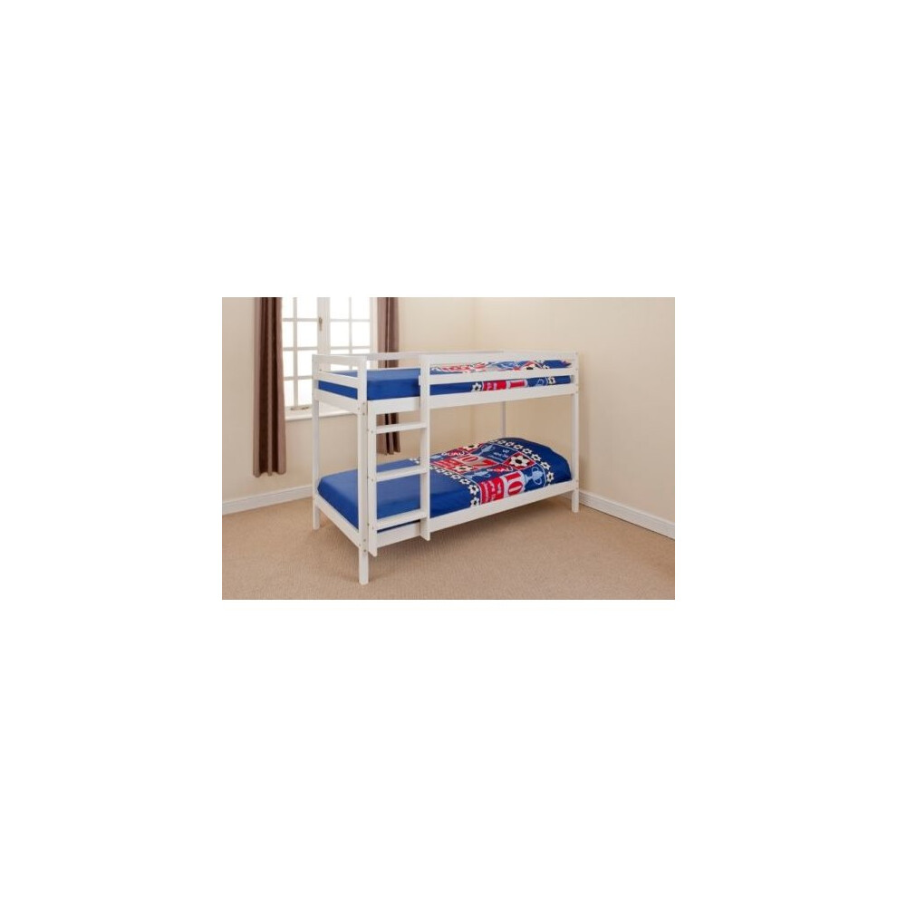 (2ft6 small single, White) Hillingdon Wooden Bunk Bed