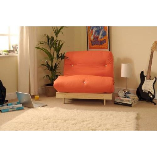 Comfy Living (Orange, Single) Comfy Living Albury Futon Sofa Bed