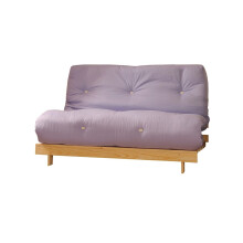 (Lilac, Double) Comfy Living Albury Futon Sofa Bed
