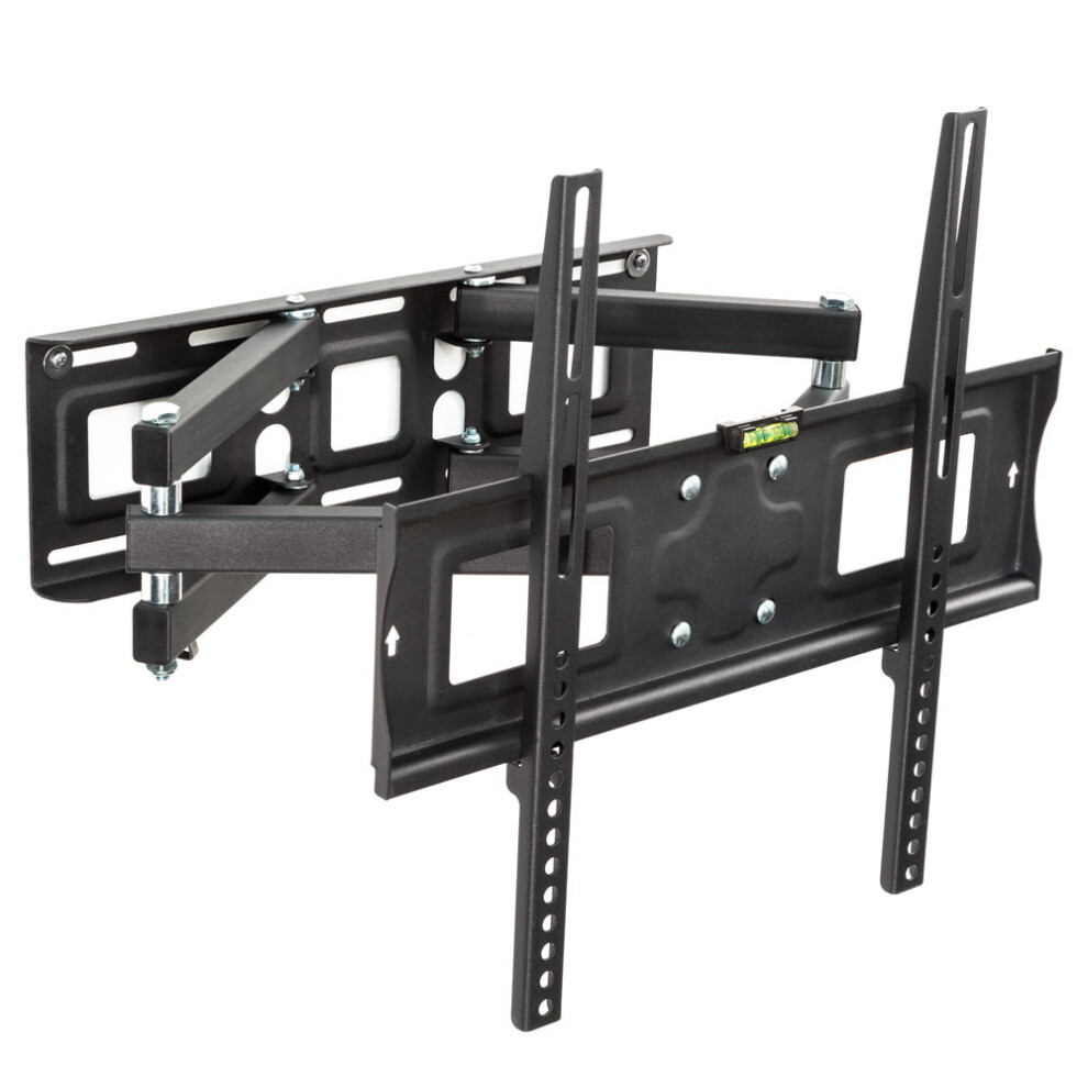 tectake TV wall mount for 26-55Ã¢Â³ (66-138cm) can be tilted and swivelled spirit level - bracket TV, wall tv mount, tv on wall bracket - black