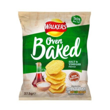 Walkers Oven Baked Salt & Vinegar (32 x 375g)