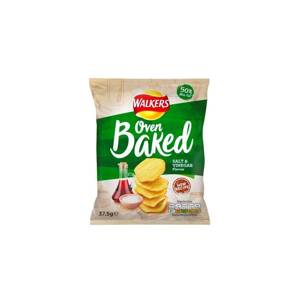 Walkers Oven Baked Salt & Vinegar (32 x 375g)