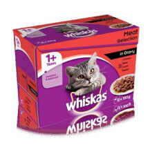 1+ Cat Pouch Meat Selection In Gravy 12 Pk x 100g