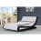 Comfy Living (5ft Kingsize, White) Jaxon Faux Leather Bed Frame 1