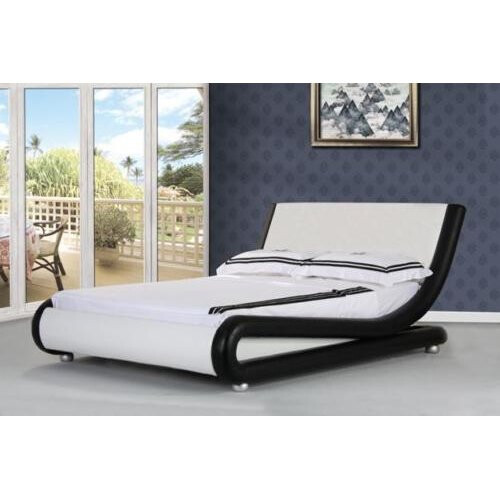 Comfy Living (5ft Kingsize, White) Jaxon Faux Leather Bed Frame
