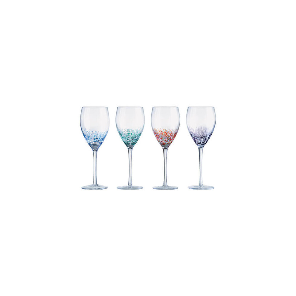 Anton Studio Designs Set Of 4 Speckle Wine Glasses 
