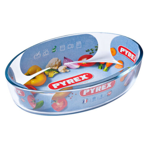 Pyrex Pyroflam Glass Oval Roaster, 26cmx17cm
