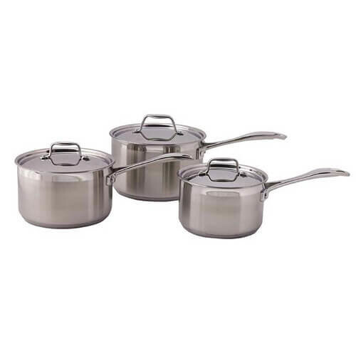 3pc Dexam Supreme Saucepan Set - 16, 18, 20cm