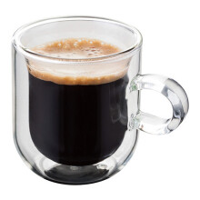 Judge Hand Crafted Double Walled Set of 2 75ml Glass Coffee Espresso Cup