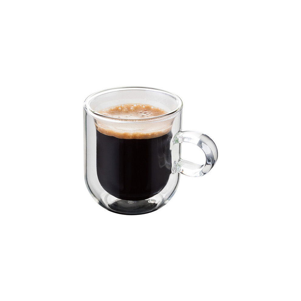 Judge Hand Crafted Double Walled Set of 2 75ml Glass Coffee Espresso Cup