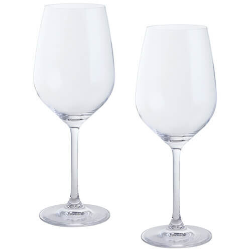 DARTINGTON Dartington 2-Piece Crystal Wine and Bar Glass, Red