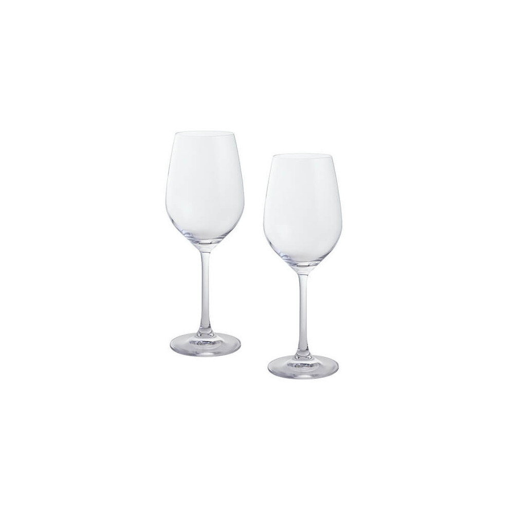 Dartington 2-Piece Crystal Wine and Bar Glass, White