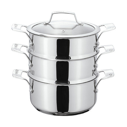 Stellar Stellar Three Tier Steamer Set, Silver, 18 cm