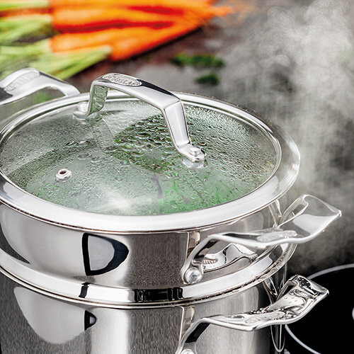 Stellar Stellar Three Tier Steamer Set, Silver, 24 cm 1