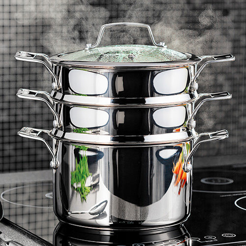 Stellar Stellar Three Tier Steamer Set, Silver, 16 cm 2