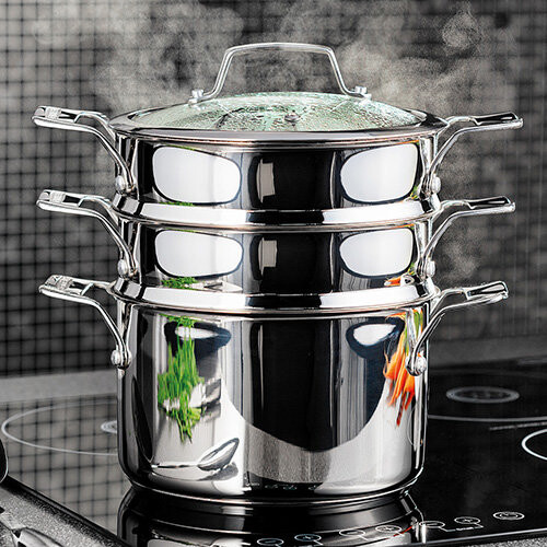 Stellar Stellar Three Tier Steamer Set, Silver, 18 cm 2