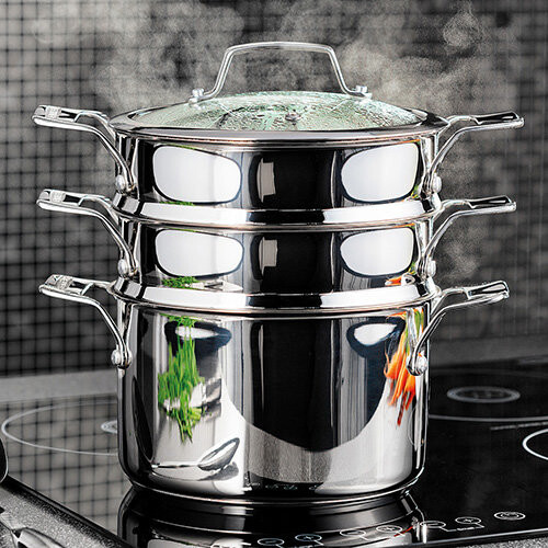 Stellar Stellar Premium 22cm 3 Tier Steamer Set 2