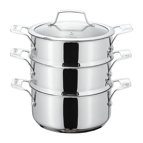 Stellar Stellar Three Tier Steamer Set, Silver, 20 cm