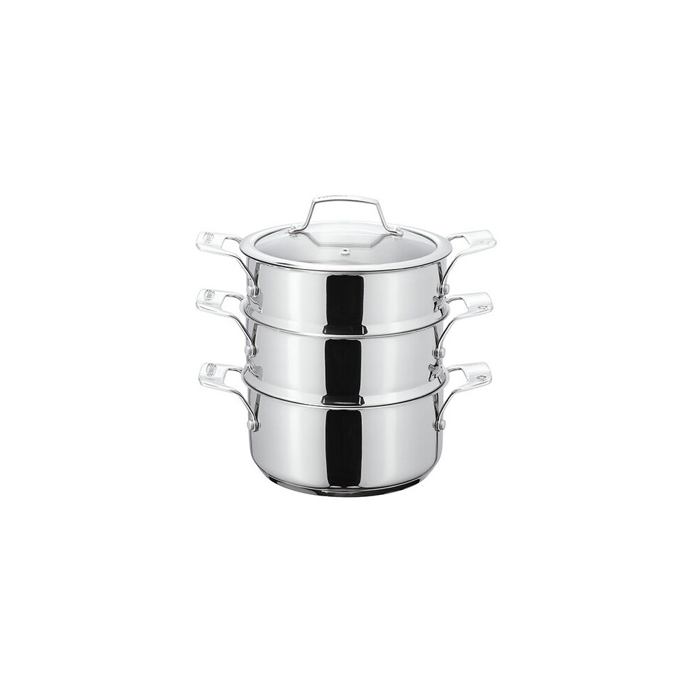 Stellar Three Tier Steamer Set, Silver, 20 cm