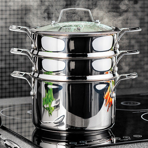 Stellar Stellar Three Tier Steamer Set, Silver, 20 cm 2