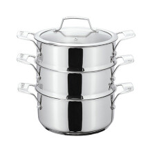 Stellar Three Tier Steamer Set, Silver, 16 cm