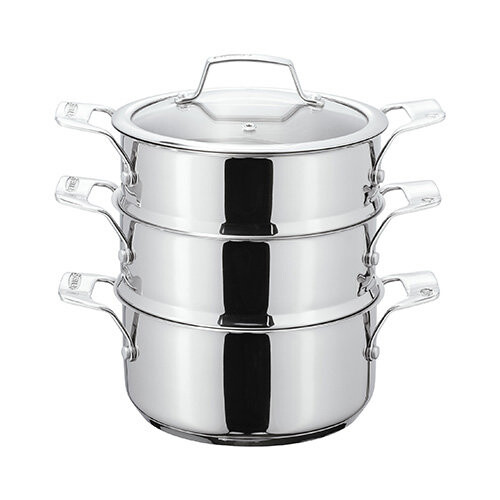 Stellar Stellar Three Tier Steamer Set, Silver, 16 cm
