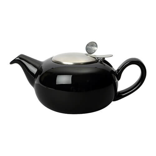 London Pottery Pebble Filter 4 Cup Teapot Gloss Black on OnBuy