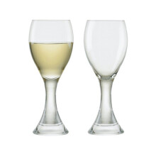 Manhattan White Wine Glasses, Set of 2, Transparent