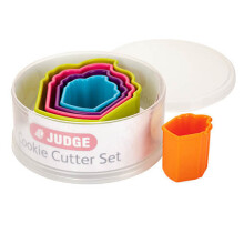 Judge "Cupcake" Coloured Cookie Cutter, Green/Pink/Purple/Blue/Orange, 5-Piece