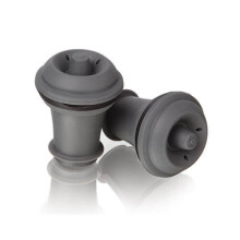 Vacu Vin Wine Saver Vacuum Stoppers, Set of 2 - Grey